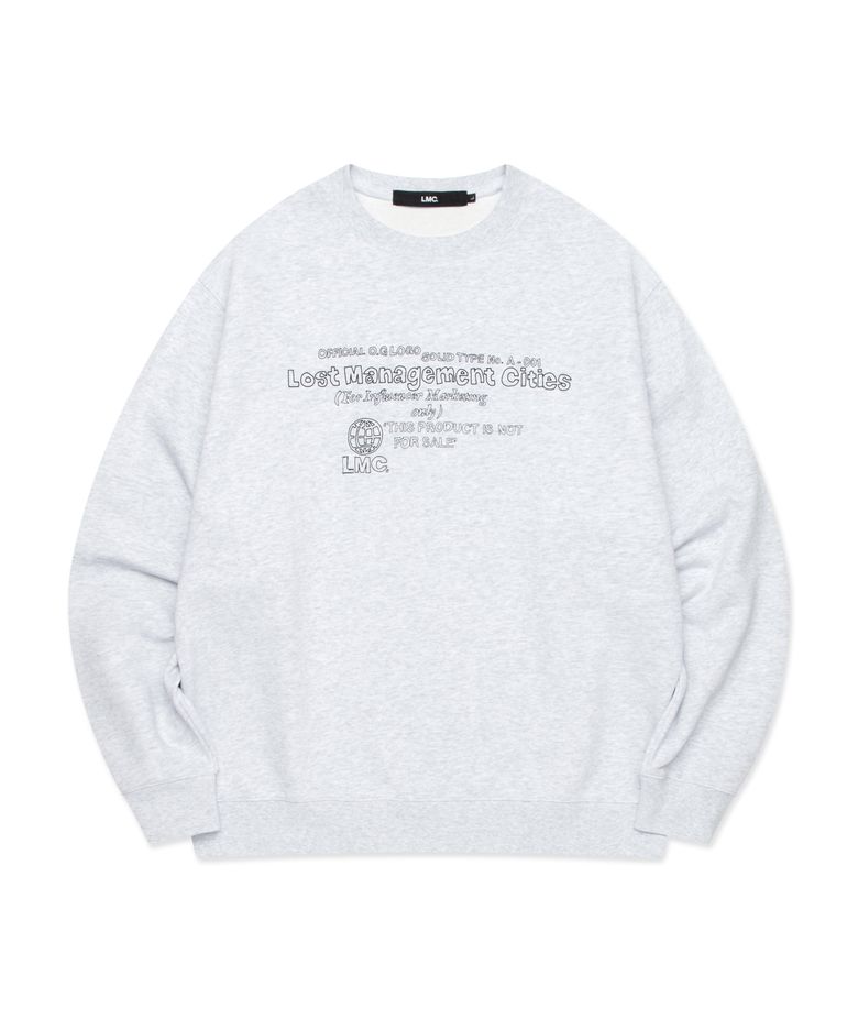 FN OG DOODLE SWEATSHIRT light heather gray