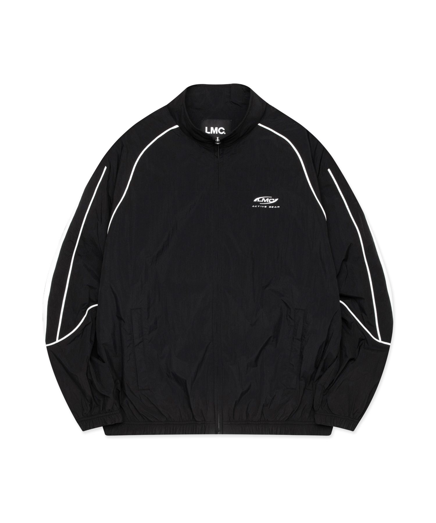 MUSINSA | LMC PIPING LINE TRACK JACKET black