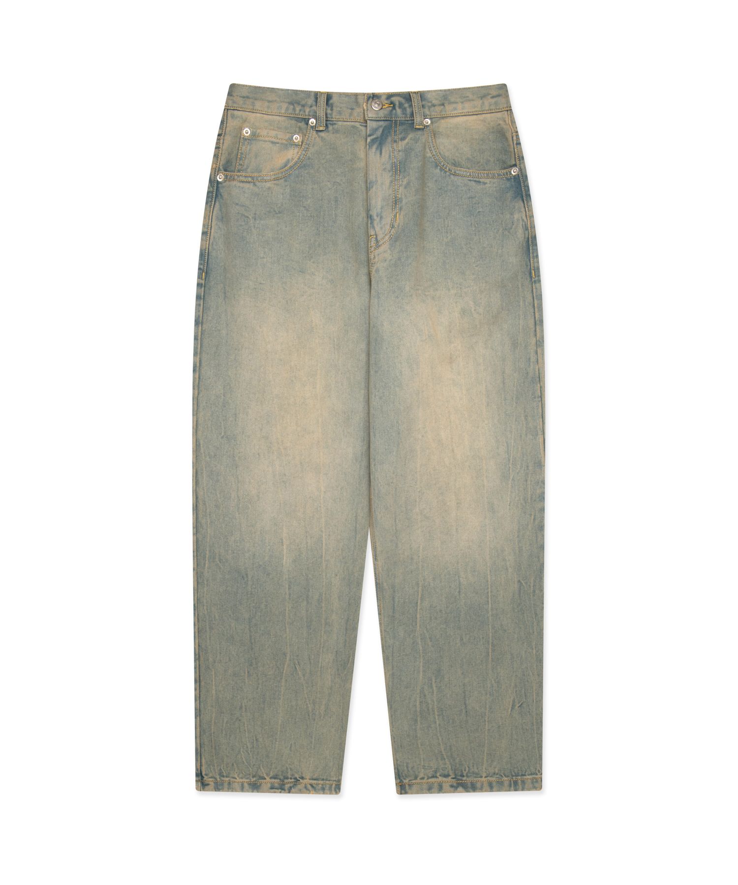 ☆送料・関税込☆LMC★WASHED STITCH DENIM WIDE JEAN★デニム★ MUSINSA | LMC WASHED STITCH DENIM WIDE JEAN sand