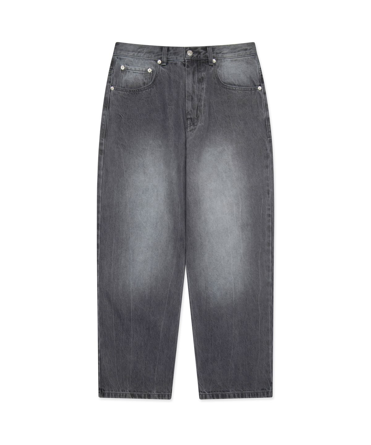 엘엠씨(LMC) WASHED STITCH DENIM WIDE JEAN gray