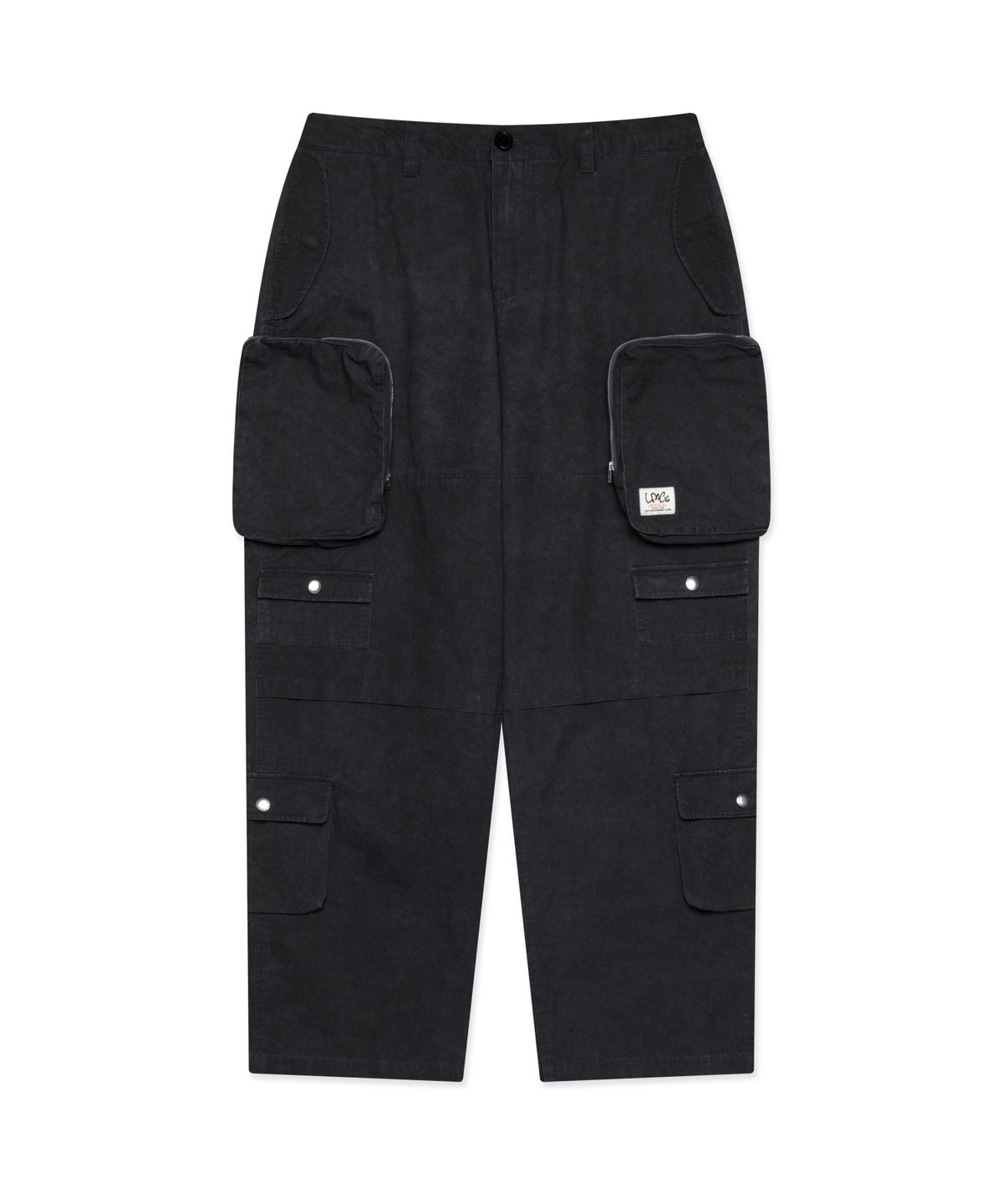 엘엠씨(LMC) PIGMENT DYED MULTI CARGO WIDE PANTS black