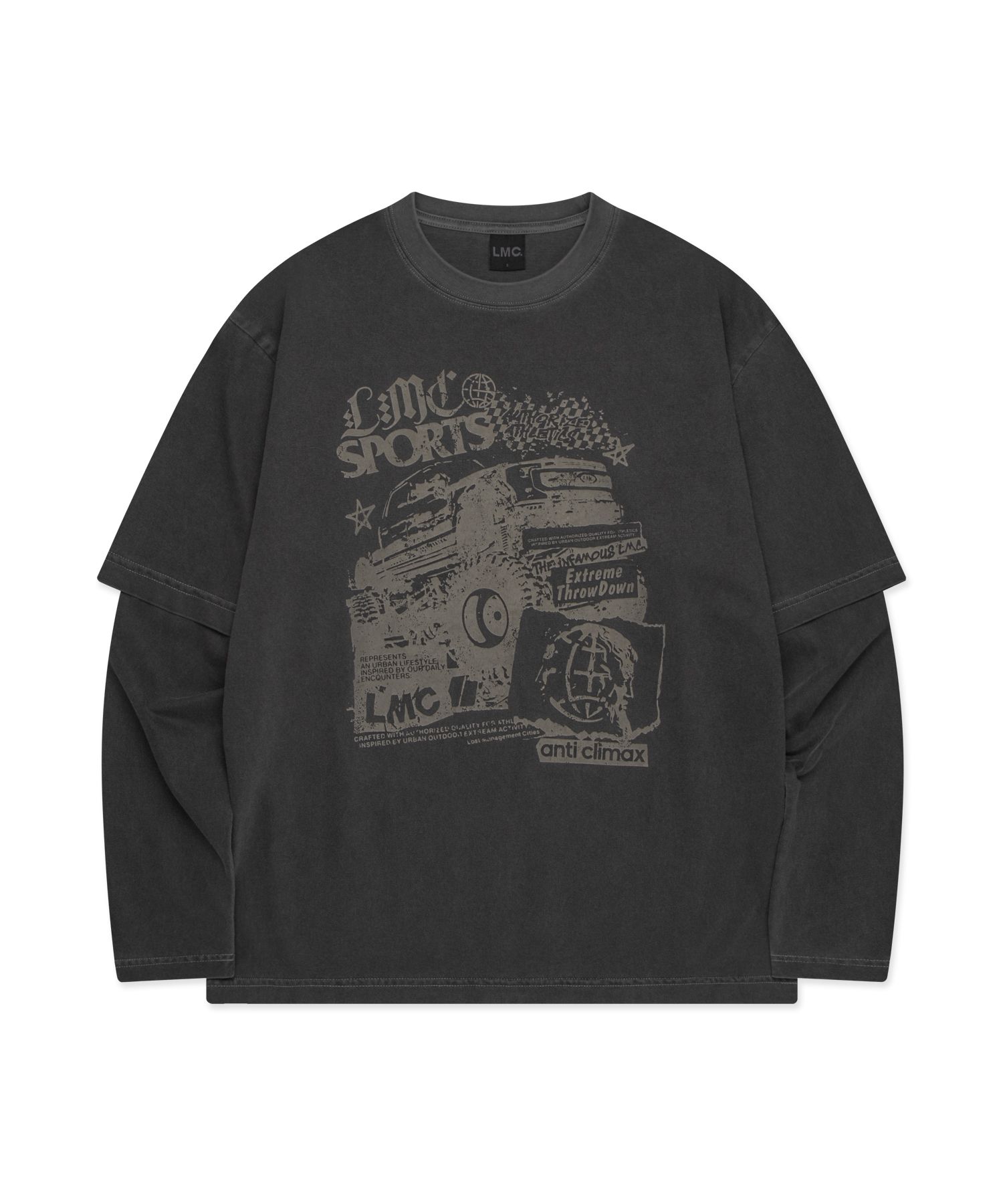 ★LMC★ OVERDYED LAYERED LONG SLV TEE gray 0LM45SLS702GRY Relaxed Long Sleeve Authentic T-shirt - Grey | Levi's® US