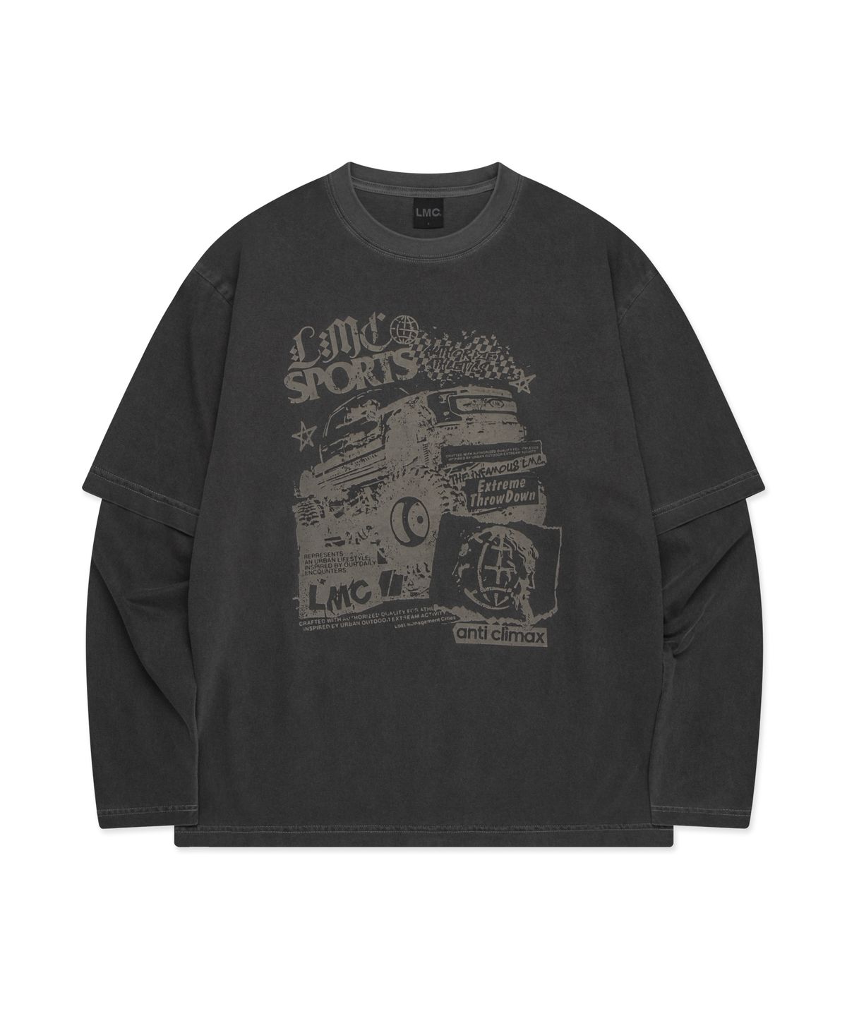엘엠씨(LMC) OVERDYED LAYERED LONG SLV TEE black