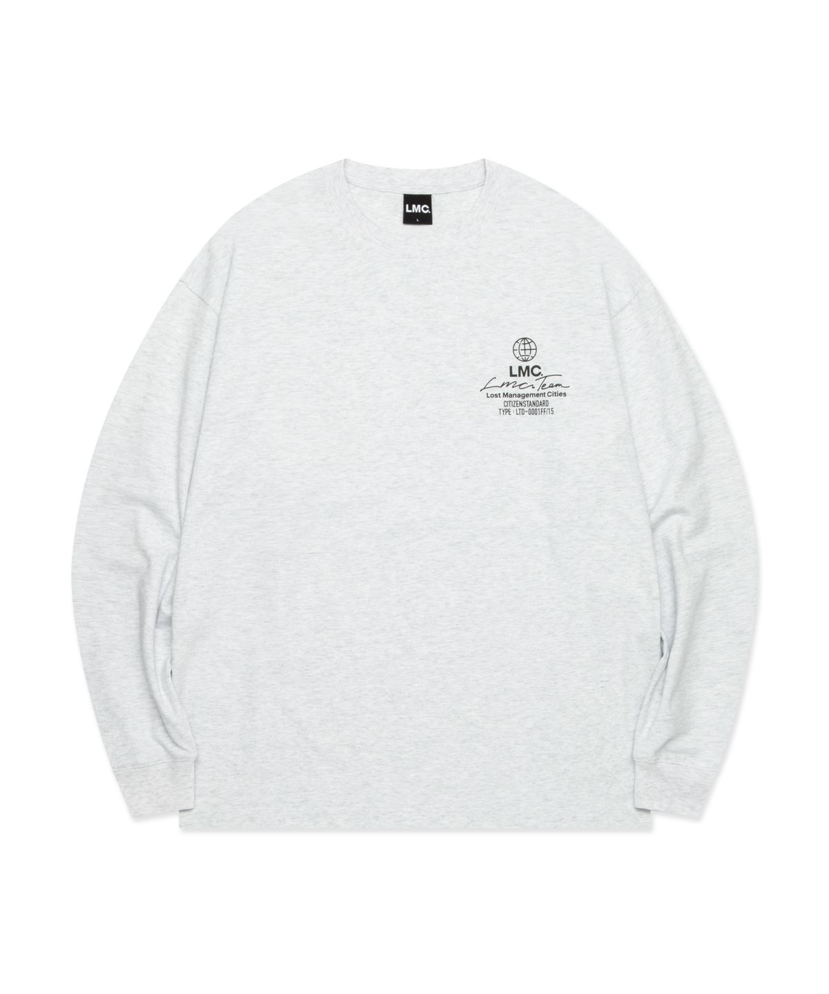 엘엠씨(LMC) SIGNATURE GLOBE LONG SLV TEE light heather gray