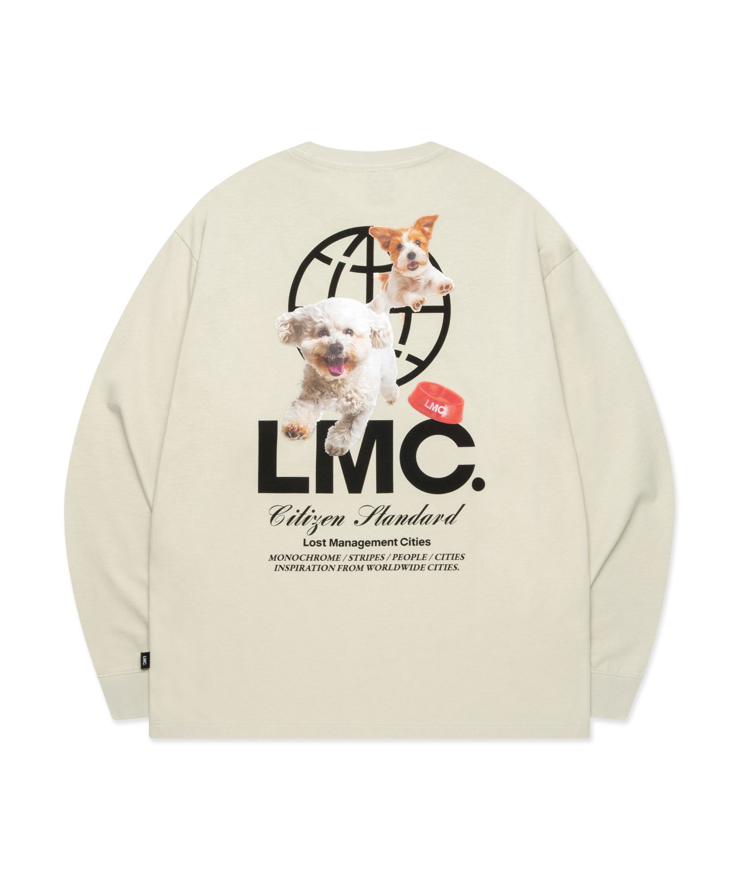 MUSINSA | LMC FLYING PUPPY LONG SLV TEE sand