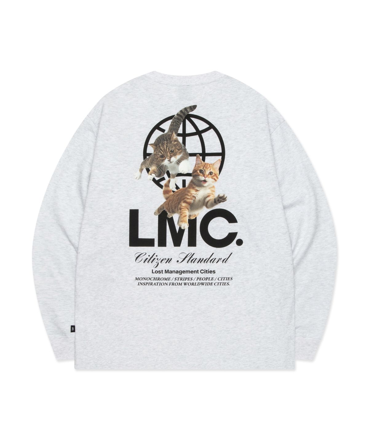 엘엠씨(LMC) FLYING CATS LONG SLV TEE light heather gray
