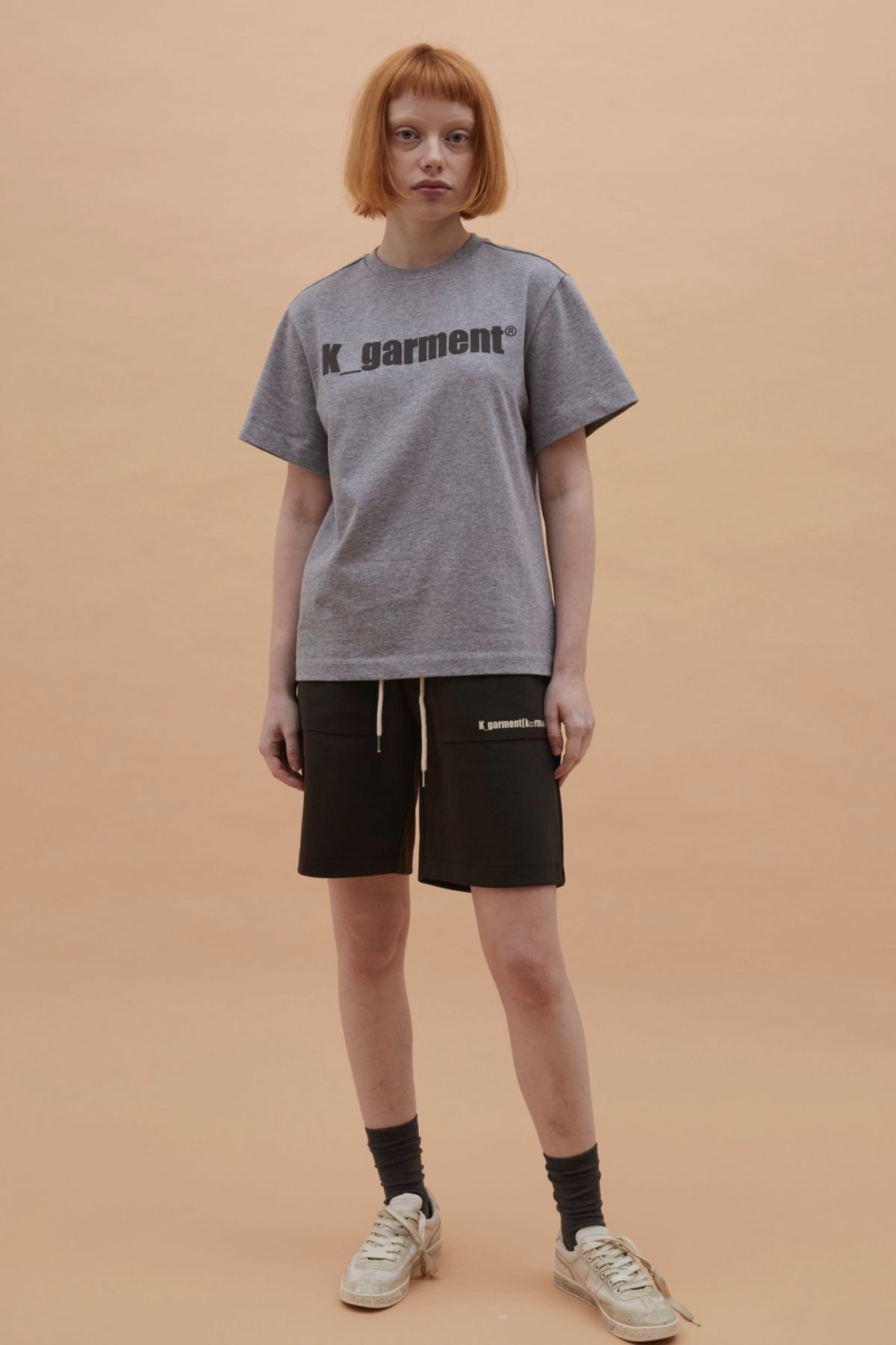카먼트(K-GARMENT) U 빅 볼륨로고티 GREY13