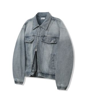 87-STAN119 [클래식] 빈티지 워싱 워크 데님 자켓 스노우 블루