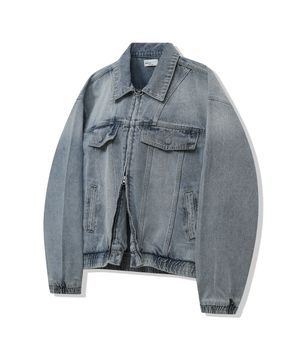 87-STAN119 [클래식] 빈티지 워싱 워크 데님 자켓 라이트 인디고