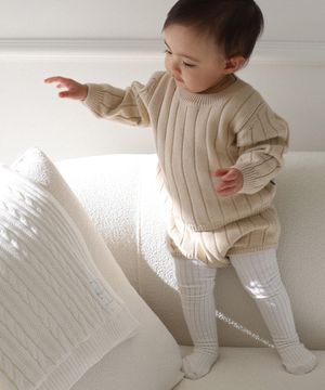 런던 케이블 블랭킷 아이보리