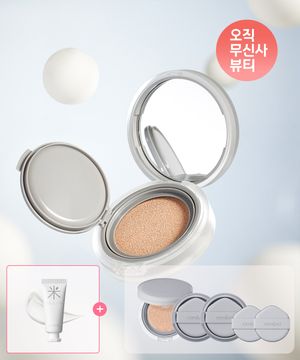 [본품+리필2개+퍼프2P] 누 제로 쿠션 본품+리필X2+누 제로 퍼프 2P  (+ 미니 백미 크림 증정)