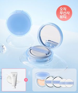 [본품+리필2개+퍼프2P] 베어 워터 쿠션 본품+리필X2+베어워터 퍼프 2P (+ 미니 백미 크림 증정)