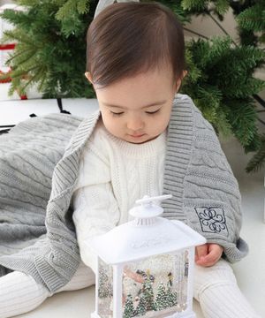 런던 케이블 블랭킷 그레이