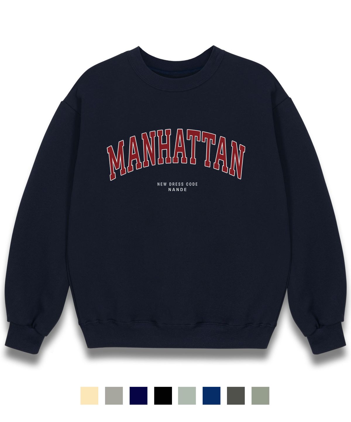 난데(NANDE) MANHATTAN 프린팅 오버핏 맨투맨 8color