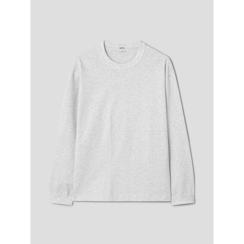 Jersey Patch Round T  Light Grey