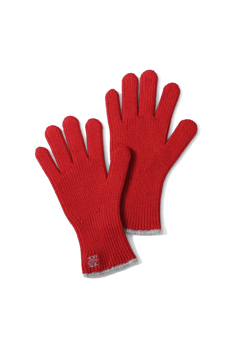 Bless Wool Rib Finger Gloves Urban Red