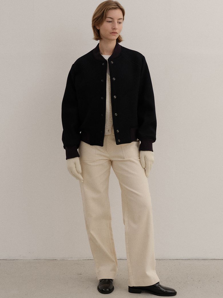Wool varsity jacket_Navy