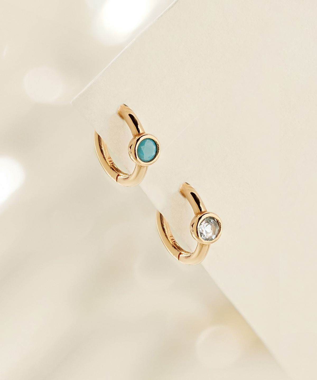미니멀피어싱(MINIMALPIERCING) 14K 베젤 세그먼트 링 피어싱 귀걸이