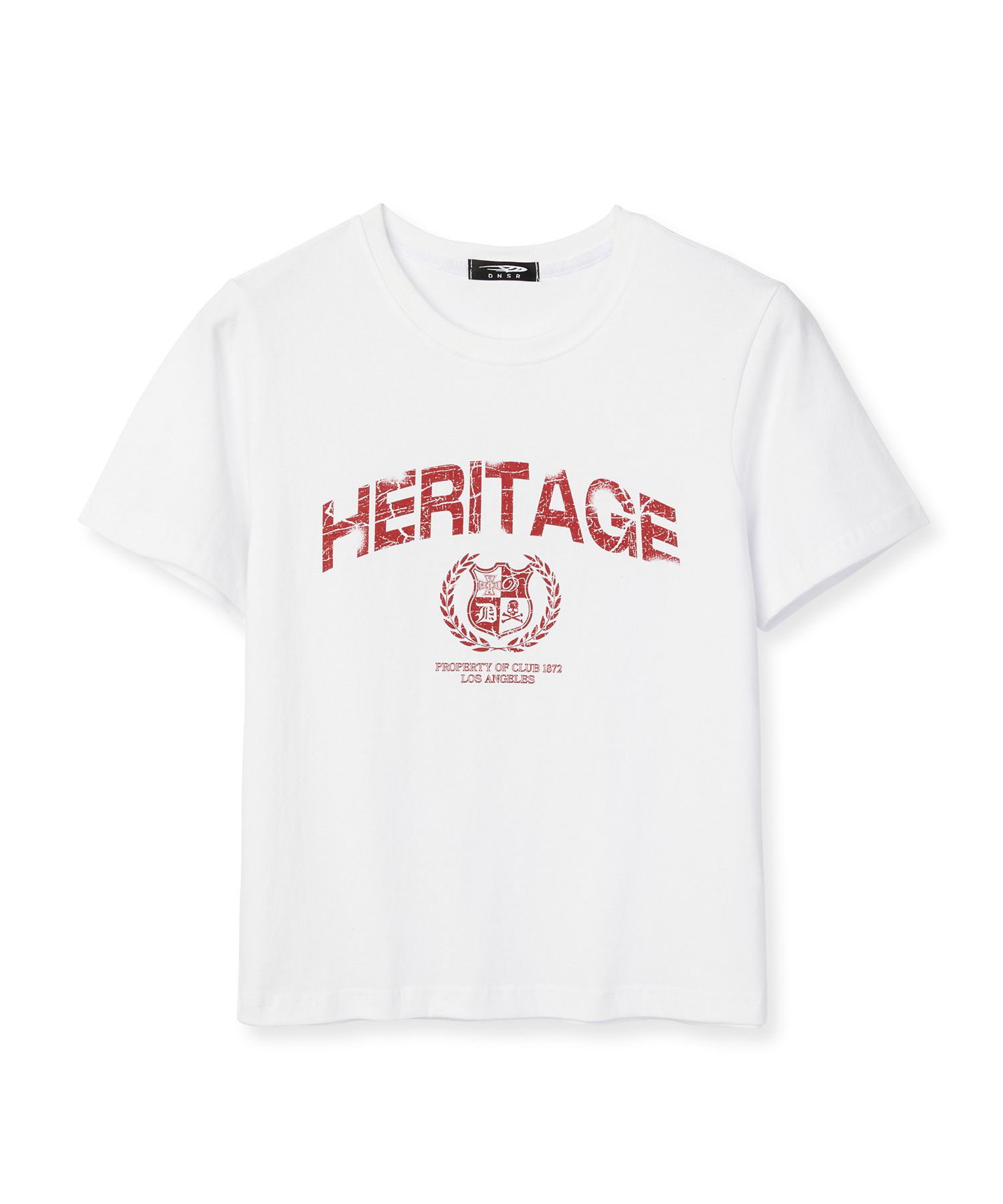 [DNSR] Heritage Crop T-Shirt /追跡付 MUSINSA公式 | DNSR WOMEN Heritage Crop T-Shirt White