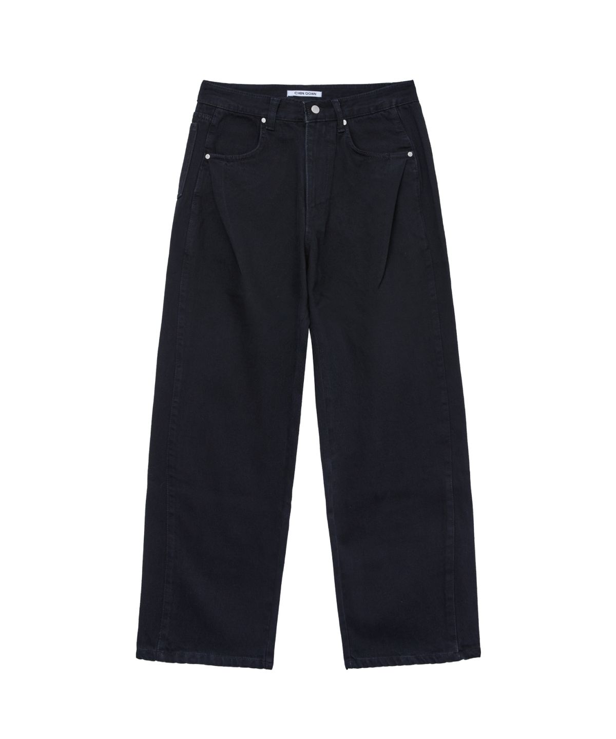 친다운(CHIN DOWN) BOY DENIM PANELLED (BLACK BLACK)