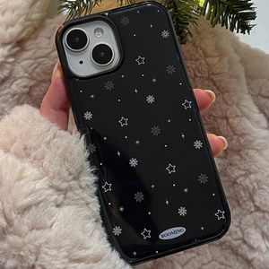 (+맥세이프) 스타스노우파티 에폭시범퍼 케이스 (블랙) - 아이폰/갤럭시