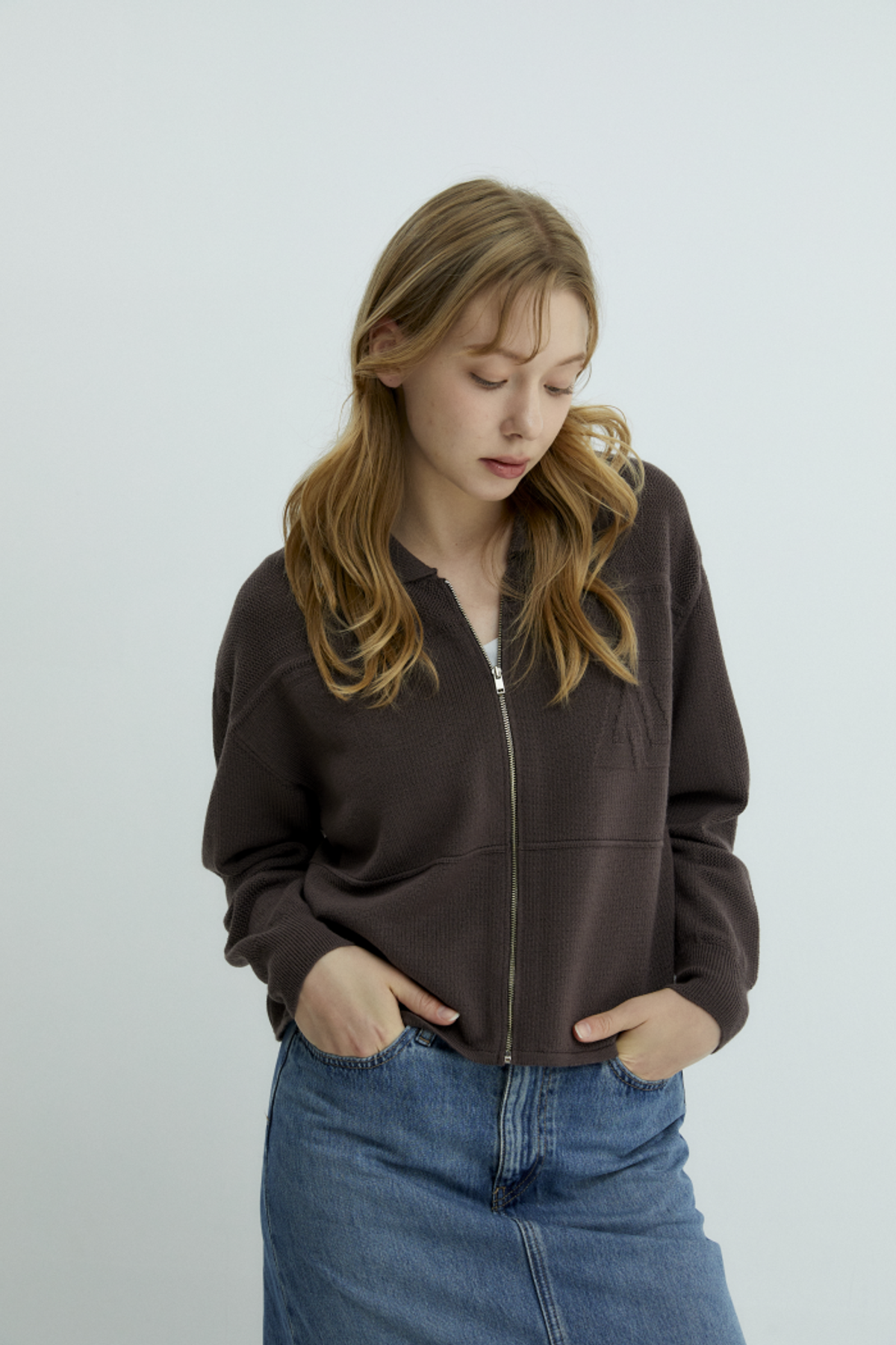 아코디코(ACODICO) 스카이 메쉬 집업 점퍼