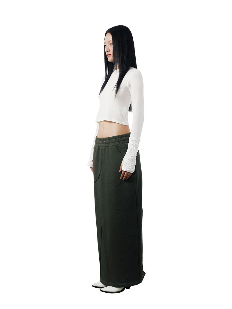 SLAY DAY MAXI SWEAT SKIRT