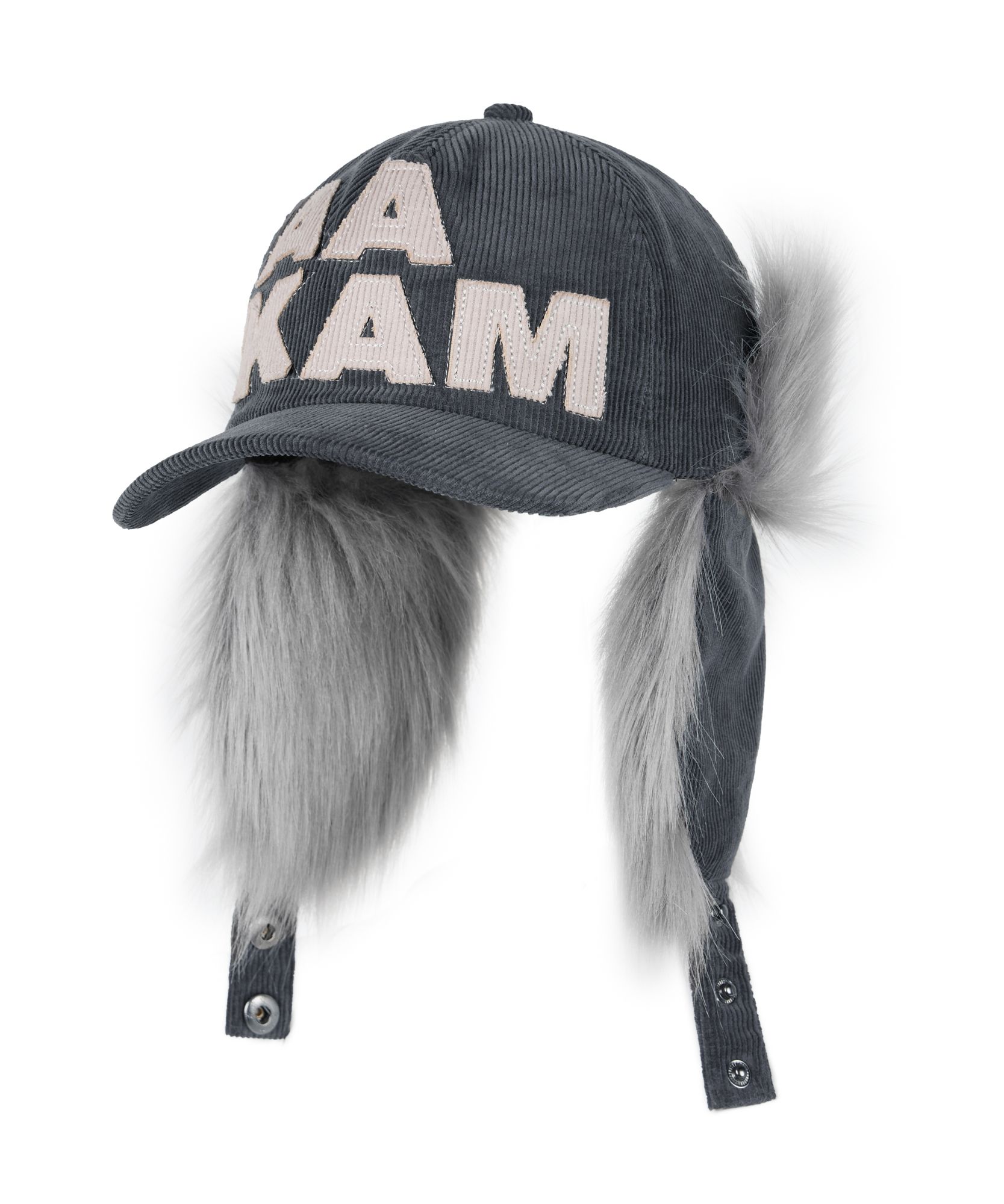 MUSINSA公式 | AAKAM Corduroy Trapper Cap (Gray)