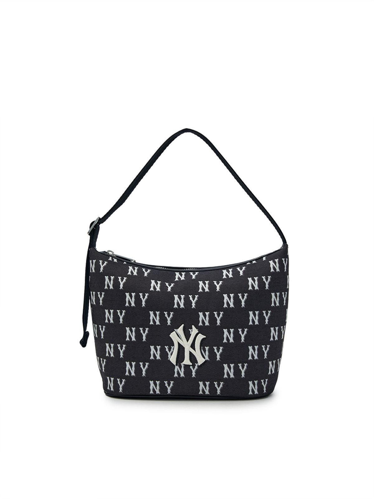엠엘비(MLB) 클래식 모노그램 자카드 호보백 NY (Black)