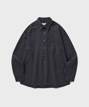 LAUNDRY SMALL CHECK SHIRT [CHARCOAL BLACK]
