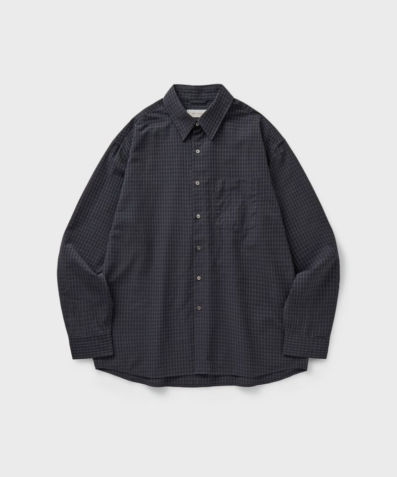 LAUNDRY SMALL CHECK SHIRT [CHARCOAL BLACK]