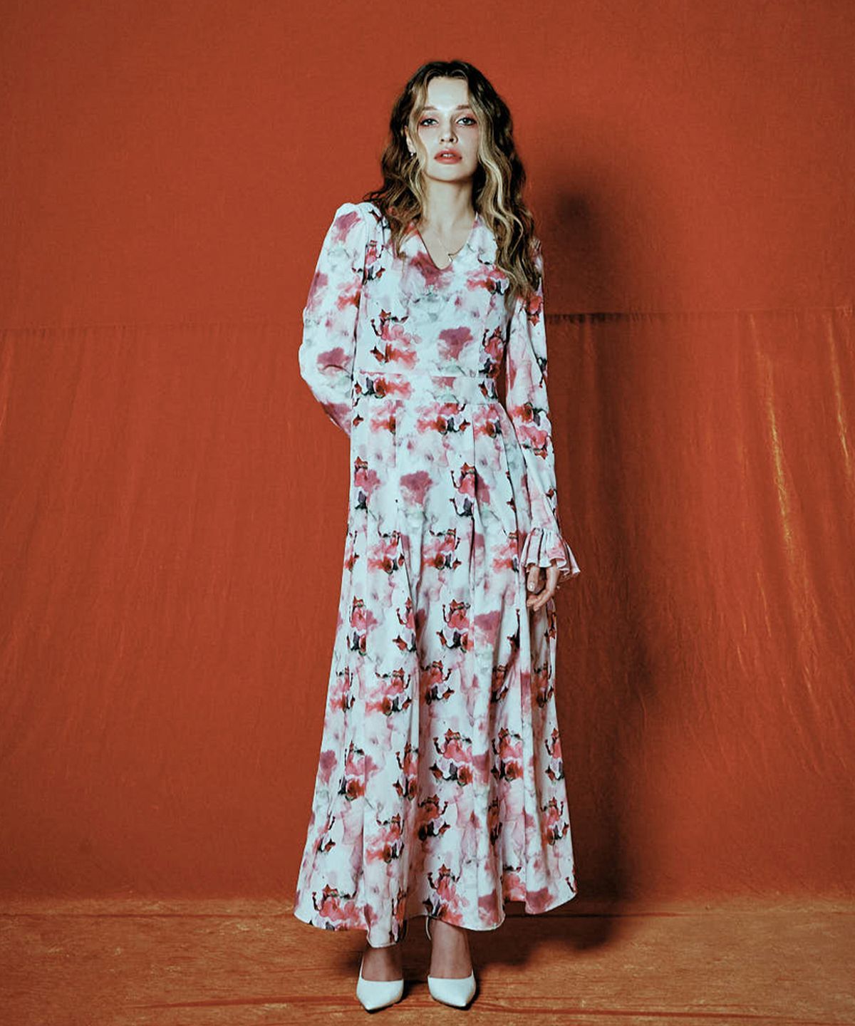 비아락테아(VIA LACTEA) floral maxi dress
