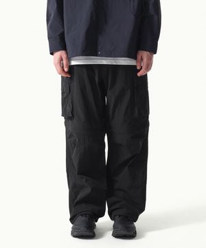 [시티 레저] 와이드 벨티드 디태처블 카고 팬츠 [블랙]