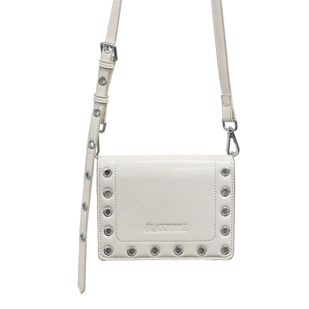 MUSINSA | BLACK PURPLE Takara Mini Crossbag _IVORY