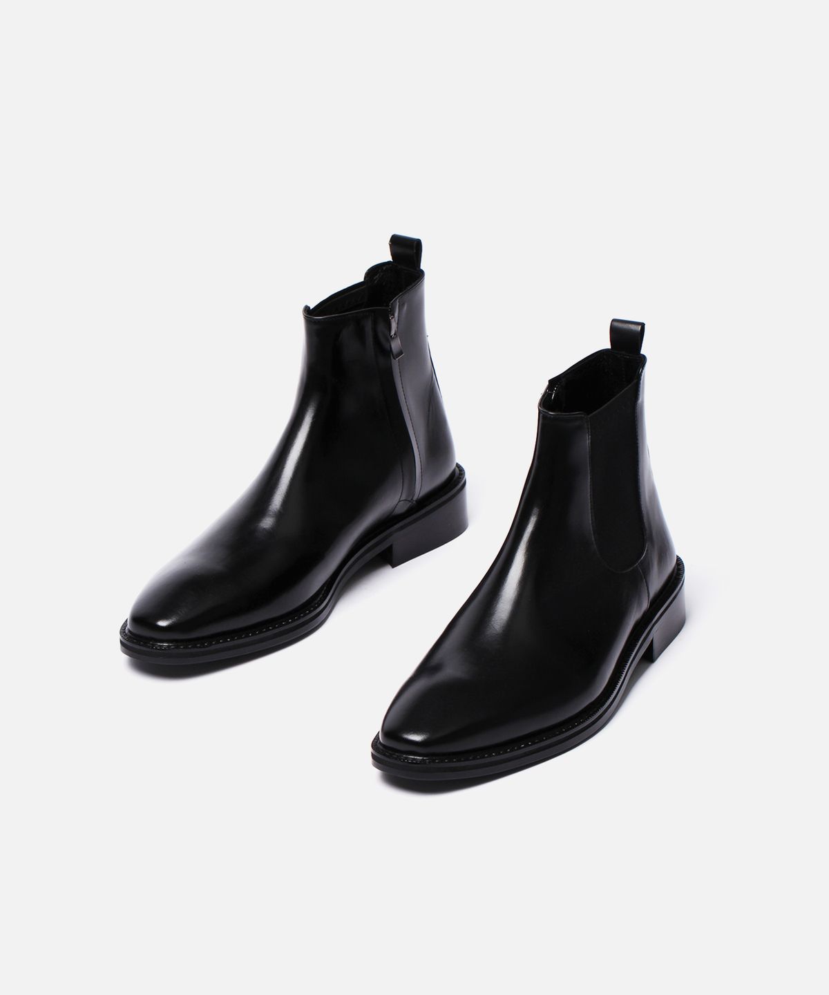 커스텀무드(CUSTOMMOOD) 리첼 소가죽 첼시부츠(black fg)