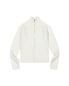 Ribbed Mock Neck Zip-Up (IVORY)