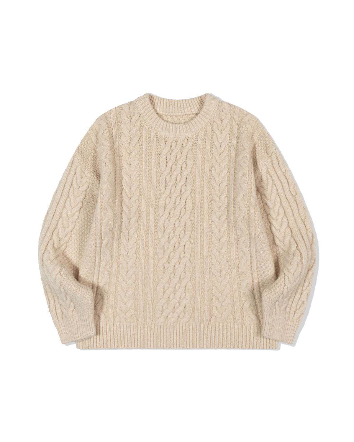 모아(MOAA) Classic Cable Knit Top (IVORY)