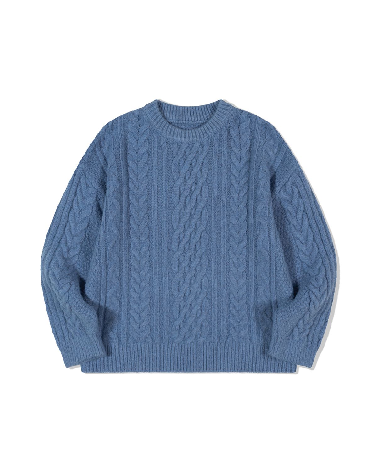 모아(MOAA) Classic Cable Knit Top (AZURE)