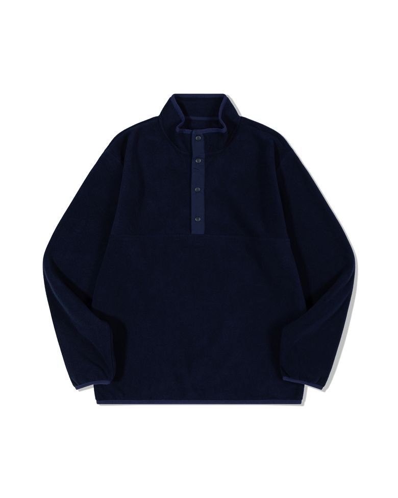 Half-Button Fleece Pullover (NAVY)