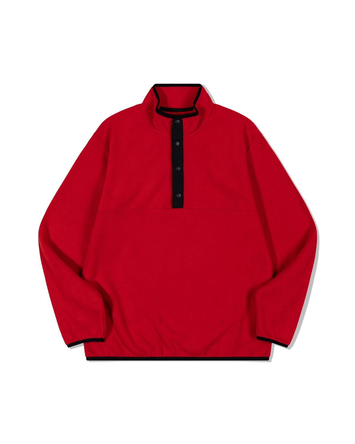 모아(MOAA) Half-Button Fleece Pullover (RED)