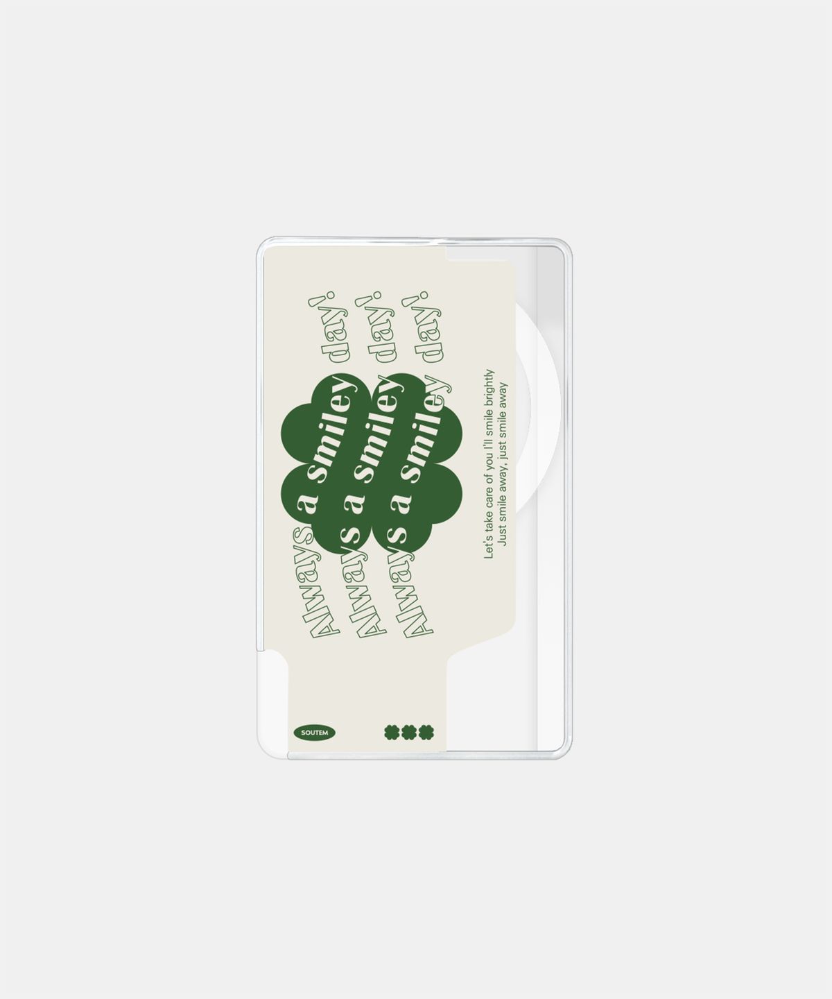 소유템(SOUTEM) Smiley Clover_Magsafe Card Pocket