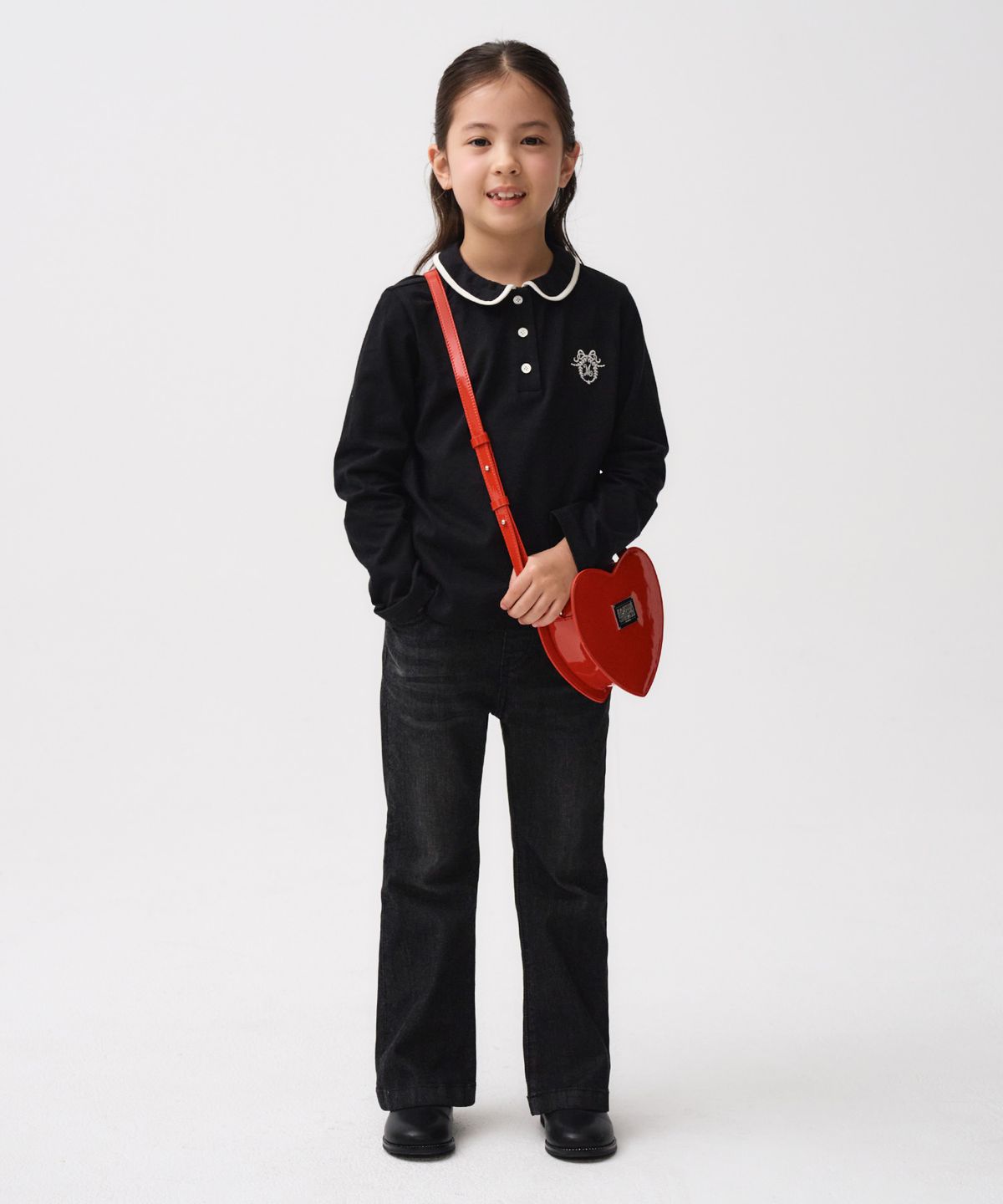 마리떼 키즈(MARITHÉ KIDS) KIDS W BOOTS CUT DENIM PANTS black