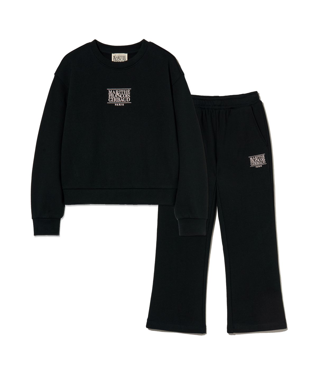 마리떼 키즈(MARITHÉ KIDS) KIDS W CLASSIC LOGO CROP SWEAT SET-UP black