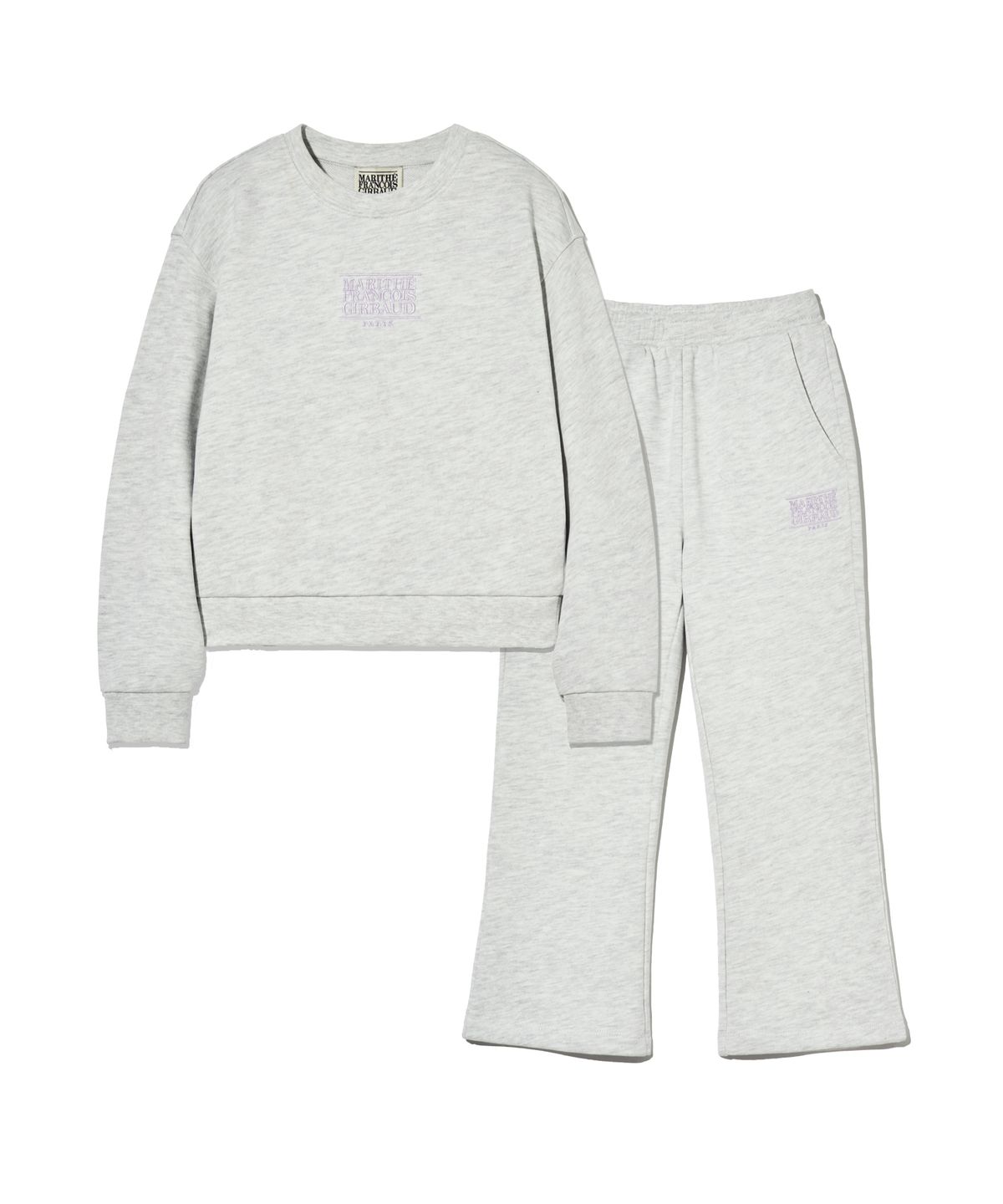 마리떼 키즈(MARITHÉ KIDS) KIDS W CLASSIC LOGO CROP SWEAT SET-UP light heather gray