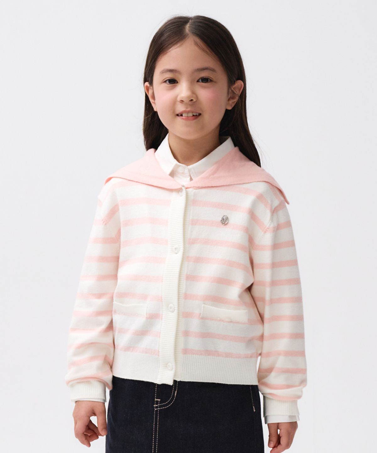 마리떼 키즈(MARITHÉ KIDS) KIDS W SAILOR CARDIGAN light pink