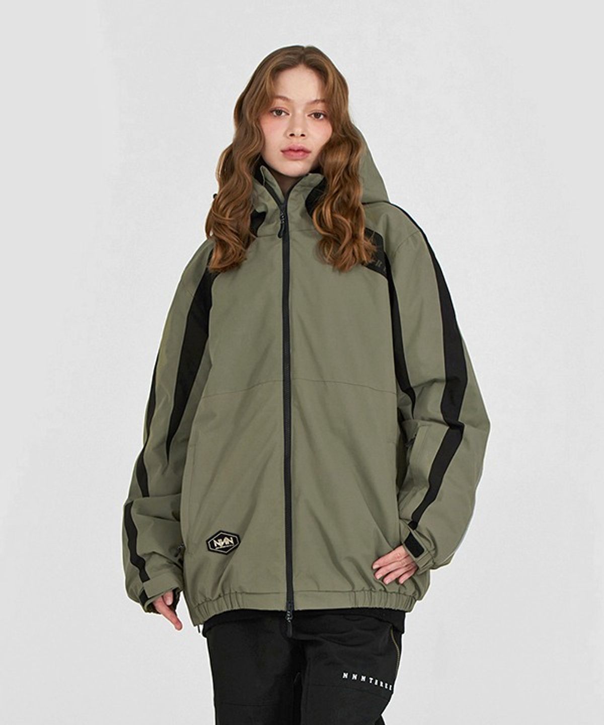 엔쓰리(NNN) 2324 NNN - Slantwise- JACKET - 카키+블랙  ( 남녀공용 스노우보드복 자켓 )