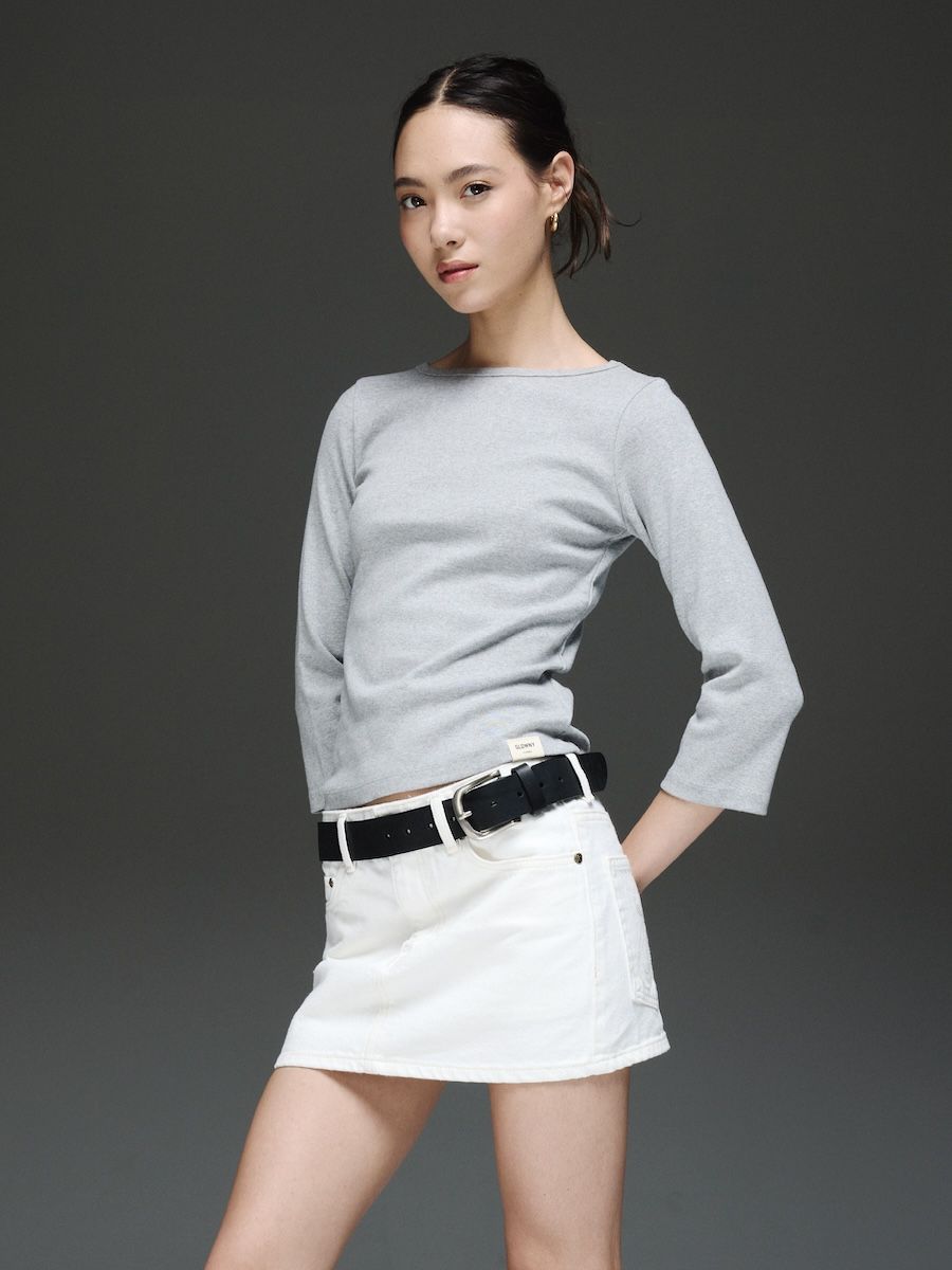 ◆GLOWNY◆ 34 G COMFORT TEE GRAY GY24CLBLS002GR MUSINSA | GLOWNY 3/4 G COMFORT TEE (GRAY)