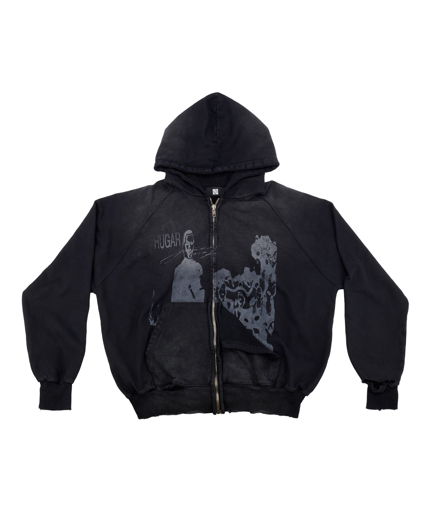 MUSINSA | SUNDAYOFFCLUB HUGAR Vintage Thrashed Zip Up Hoodie 