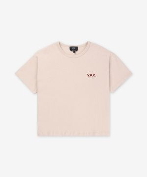 쁘띠 VPC 박시핏 반소매 티셔츠 - 로즈파우더:보르도 / COHBQF26390FLG