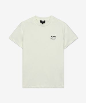 루 마담 레귤러핏 반소매 티셔츠 - 화이트:다크네이비 / COHBUM26388TAE